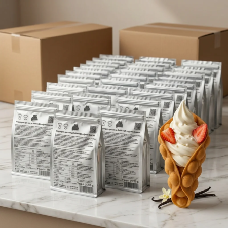 Pachet promo Bubble Waffle concentrat vanilie Don Gelato cu multe pachete pentru stoc profesional