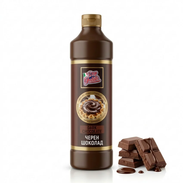 Topping ciocolată amăruie Don Gelato Premium 1 kg pentru înghețată și deserturi horeca