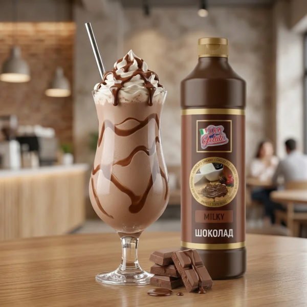 Topping cremă ciocolată pentru waffle și milkshake cu textură fină și gust intens