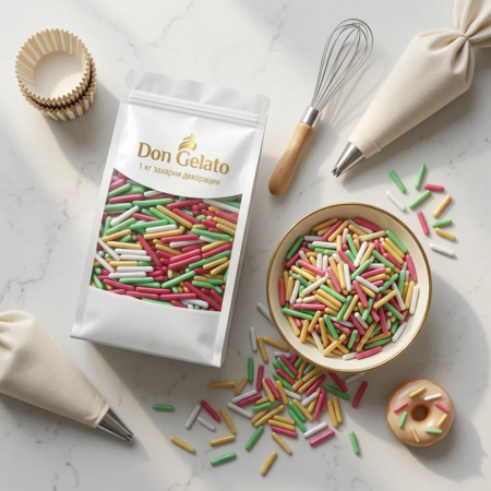 Compoziție de produs cu batoane colorate mari Don Gelato