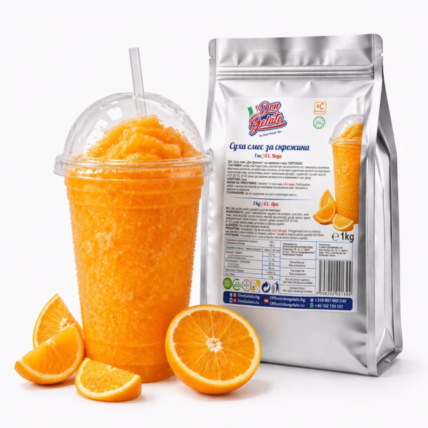 Premix pentru granita portocale Don Gelato cu băutură Ice Slush portocalie gata preparată