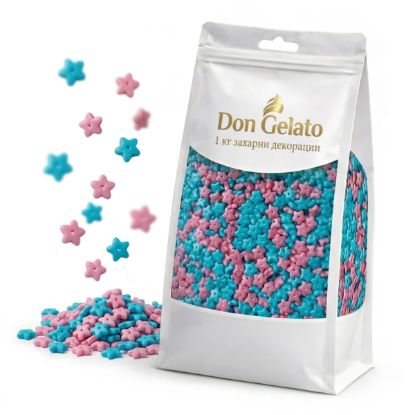 Steluțe colorate din zahăr pentru decor Don Gelato în imagine principală de produs