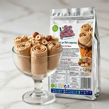 Înghețată thailandeză cu cremă de alune în cupă Don Gelato