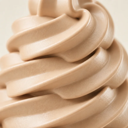 Textură macro de înghețată soft cu cremă de alune Don Gelato
