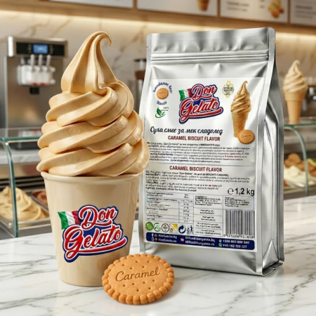 Praf de înghețată Biscuit caramelizat premium Don Gelato în gelato bar