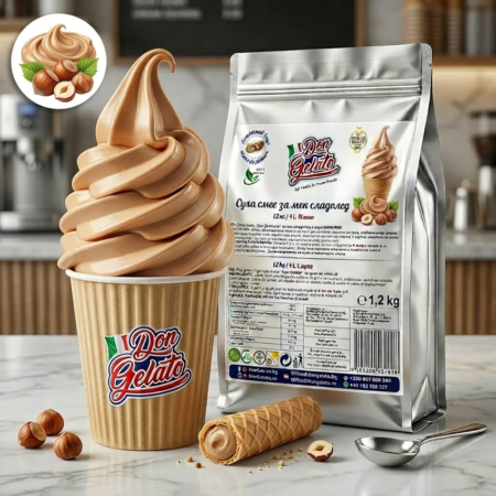 Praf de înghețată Cremă de alune premium Don Gelato în gelato bar