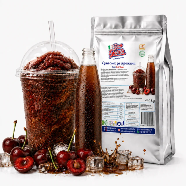 Premix pentru granita Cherry Cola Don Gelato cu băutură Ice Slush roșu închis gata preparată